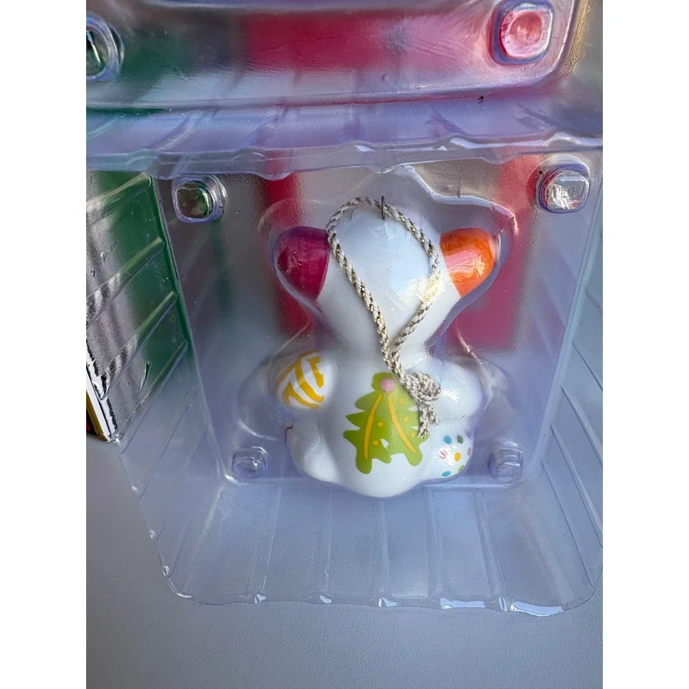 Kit Kemp Spode Ornaments Ceramic Willow Bear Bunny Patchwork Hand Painted Set 2